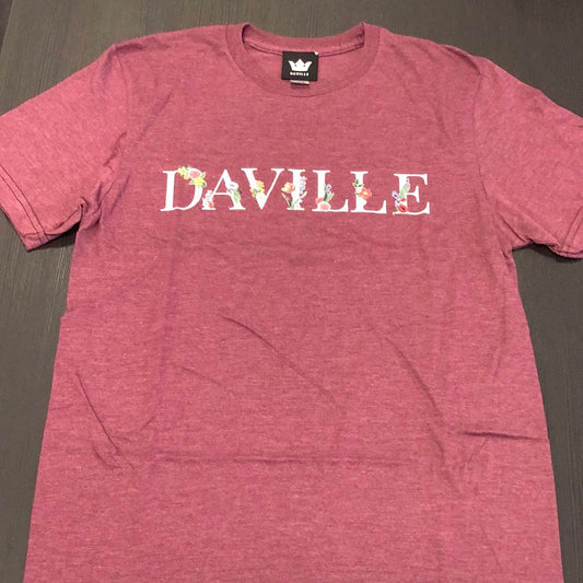 Daville tee flowers red S