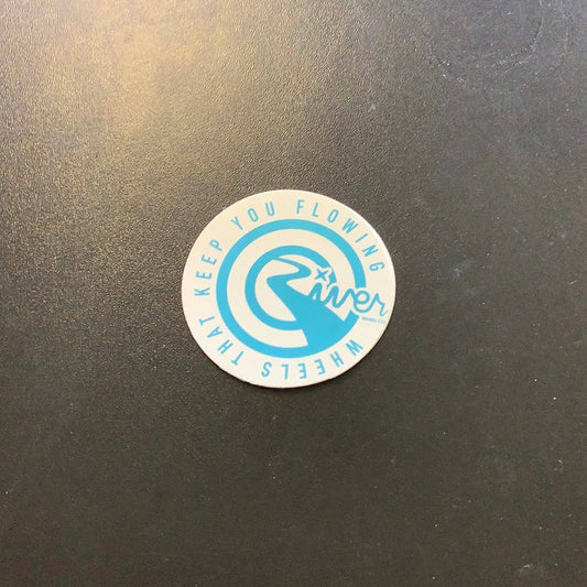 River Wheels Sticker circle white