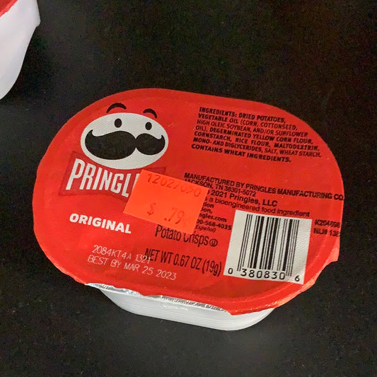 Pringles chips original .67 oz