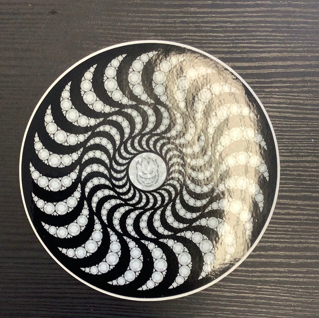 Spitfire Sticker Black circle With Logo – Rowan Skate Center