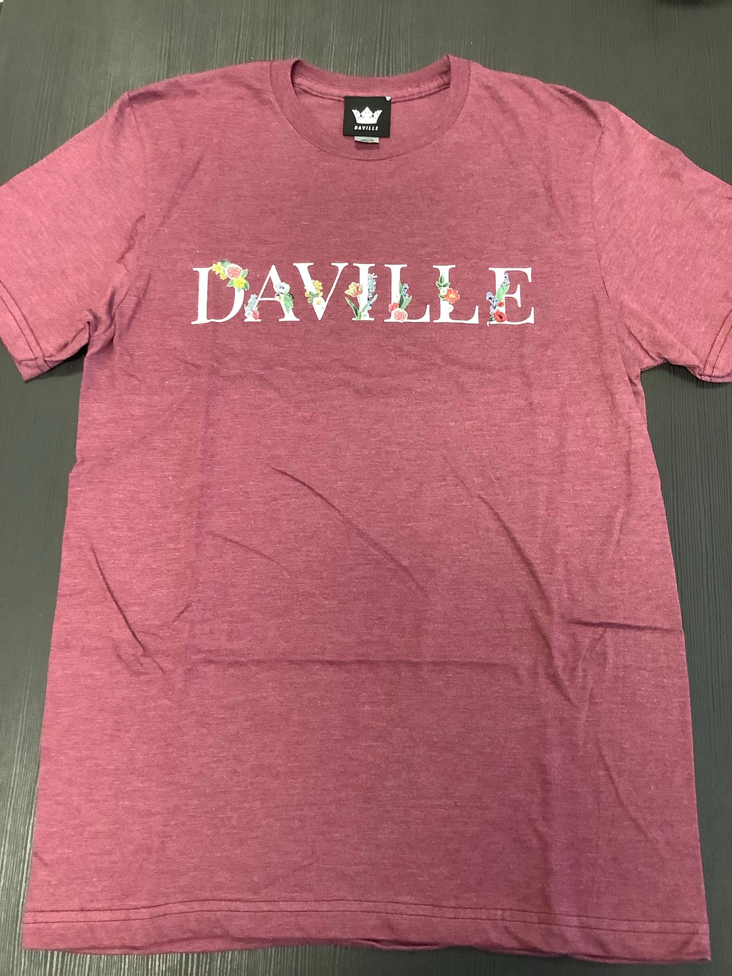 Daville tee flowers red L