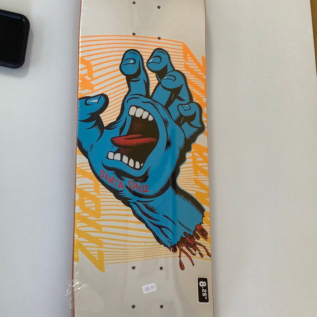 Santa Cruz Skateboard 8.25 Screaming Hand