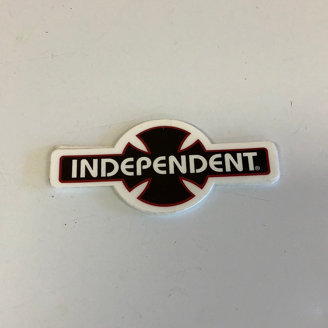 Independent sticker black cross shape cut