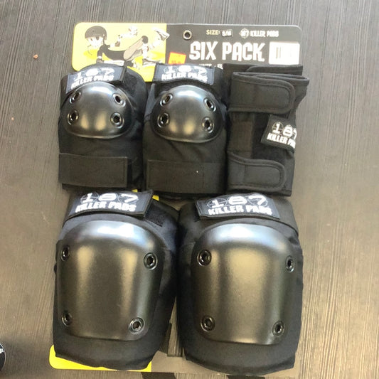 187 killer pads black six pack XS
