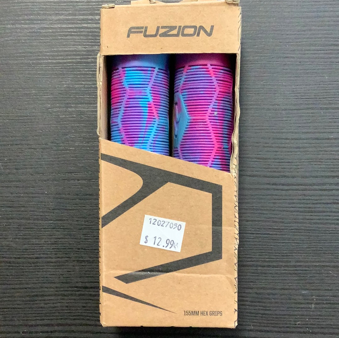 Fuzion Scooter Hex Grips pink/blue