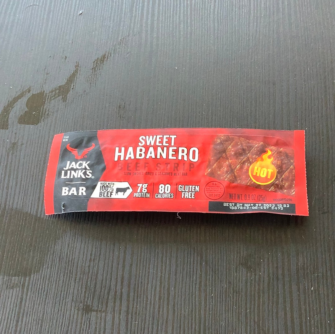 Jack Links bar sweet habanero beef strip 0.9oz