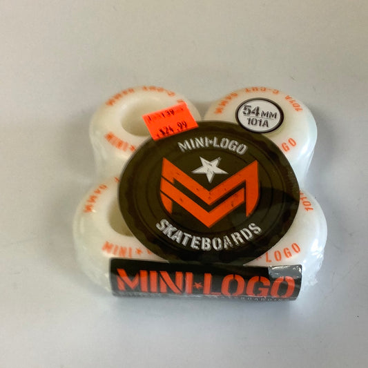 Mini Logo Wheels White 54mm 101a