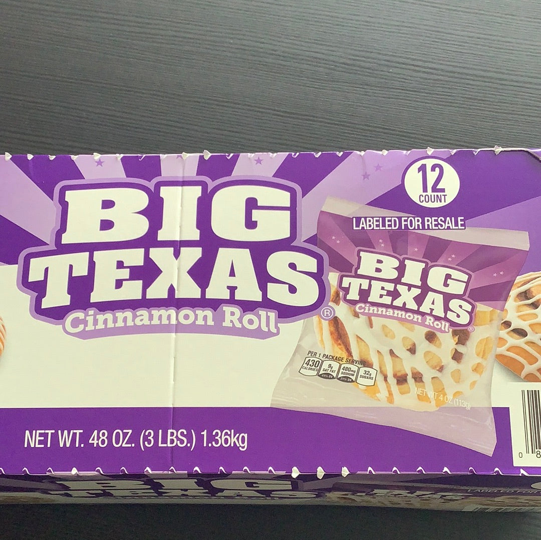 Big Texas cinnamon roll 4oz